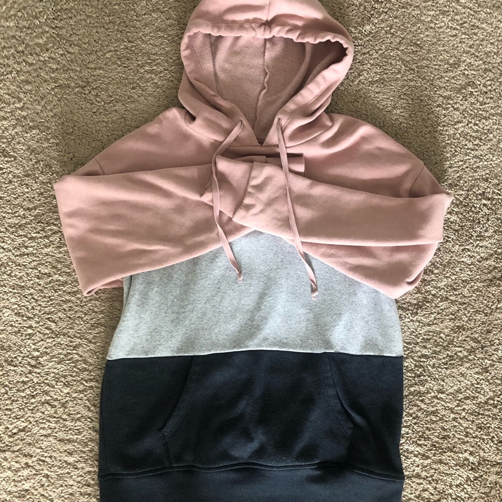 american eagle color block hoodie